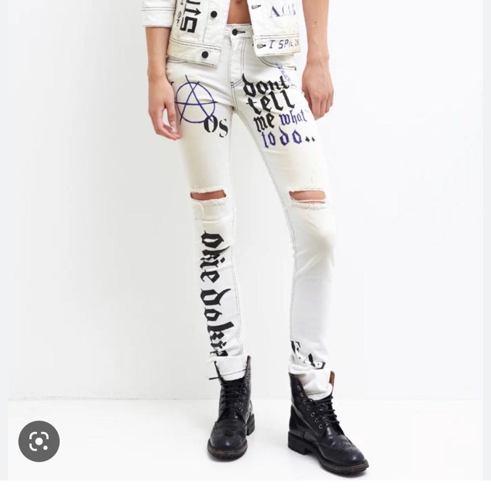Filles A Papa destroyed punk pants 24 0 vivienne Westwood luxury Jeans xs